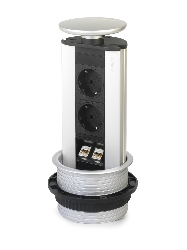 OCS PopUp Desk Connection Unit (European Socket) - 79.10.003