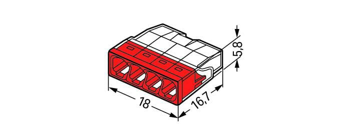 Conector De Cable Wago 2273 - 2273-204 [100 Piezas]