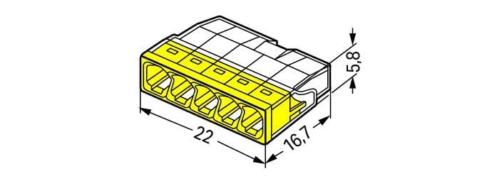 Wago 2273 Connecteur de Fil - 2273-205 [100 Pièces]