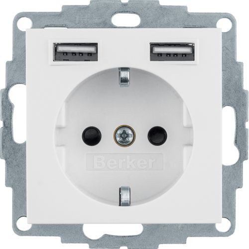 Hager Berker Q.1/Q.3/Q.7 Wall Outlet (WCD Switchgear) - 48036089