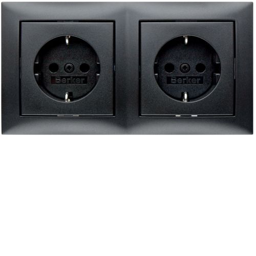 Hager Berker S.1/B.3/B.7 Wall Outlet (WCD Switchgear) (European Socket) - 47209949