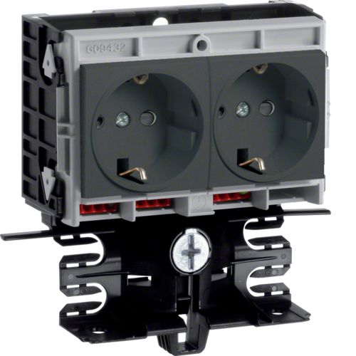 Hager Tehalit Surface Mount Box plinth Trunking (European Socket) - SL200559409011