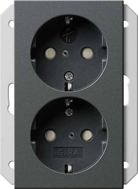 Gira System 55 Wall Socket Outlet (WCD Switchgear) - 273528