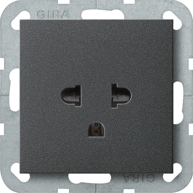 Gira System 55 Wall Socket Outlet (WCD Switchgear) - 284028