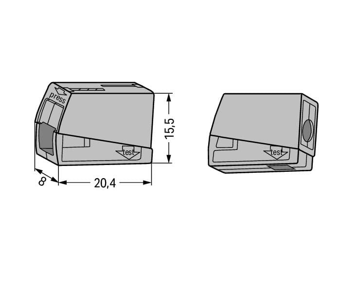 Wago 224 Crown Clamp - 224-101 [100 Pieces]