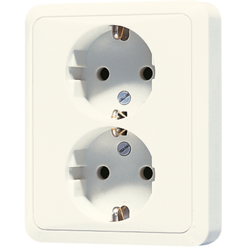 Jung CD500 Wall Outlet Box (WCD Switchgear) (Prise européenne) - 5020NU