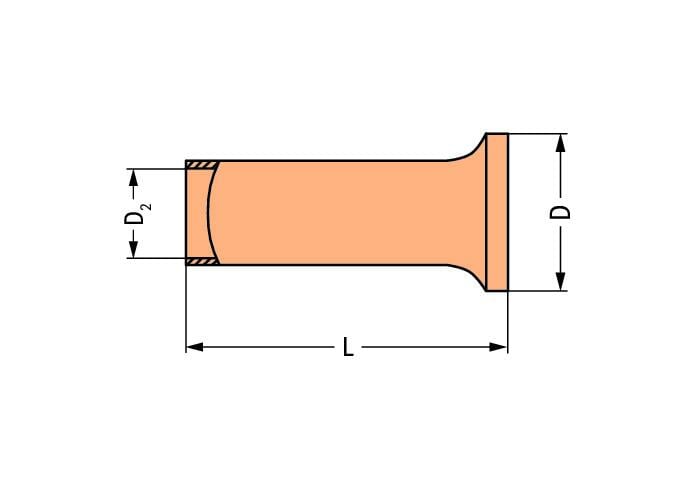 Wago Wire End Sleeve - 216-104 [1000 Pièces]