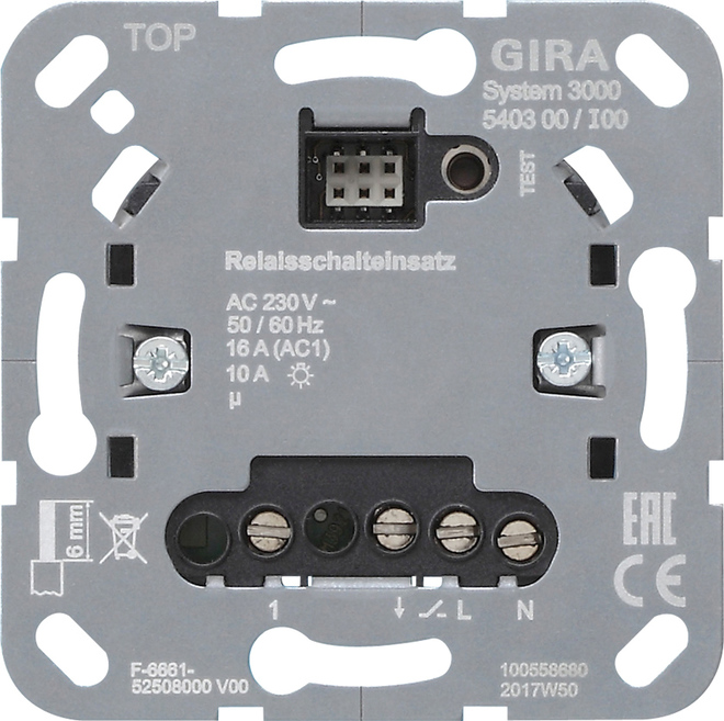 Gira Systeem 3000 Elektronische Schakelaar (Compleet) - 540300