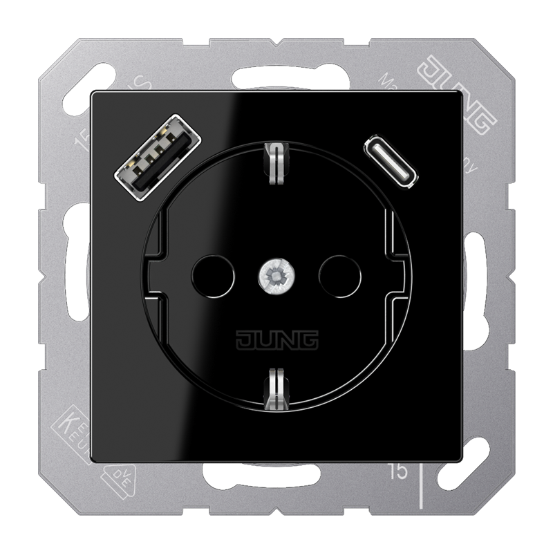 Caja De Enchufes De Pared Jung (aparamenta WCD) (Enchufe Europeo) - A1520-15CASW