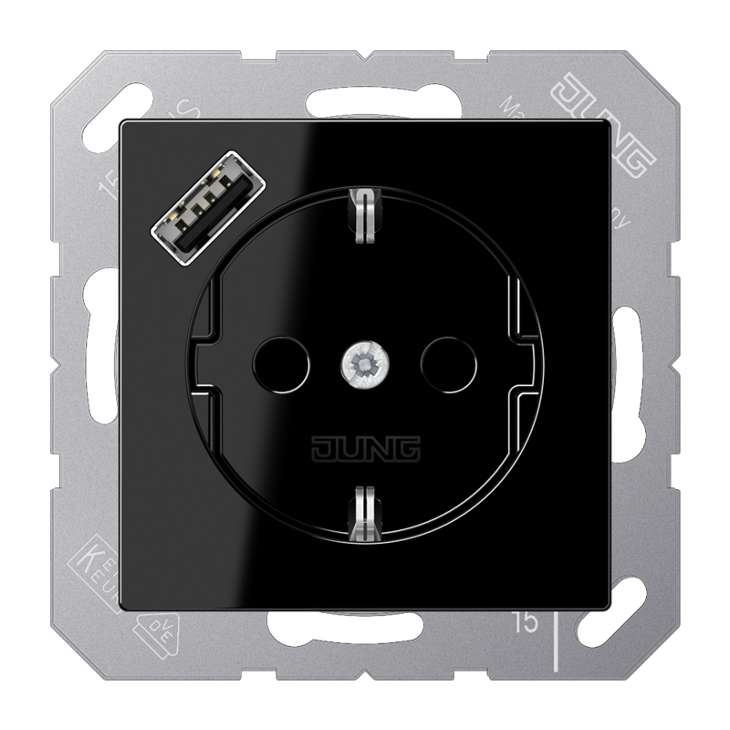 Caja De Enchufes De Pared Jung (interruptor WCD) (Enchufe Europeo) - A1520-18ASW