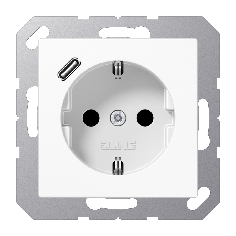 Jung Wall Outlet Box (WCD Switchgear) (European Socket) - A1520-18CWW