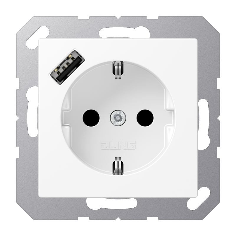 Jung A Range Wandstopcontact (WCD-schakelmateriaal) - A1520-18AWWM
