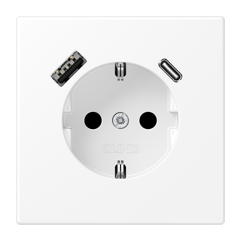 Toma De Pared LS RANGE De Jung (aparellaje WCD) (Enchufe Europeo) - LS1520-15CAWWM