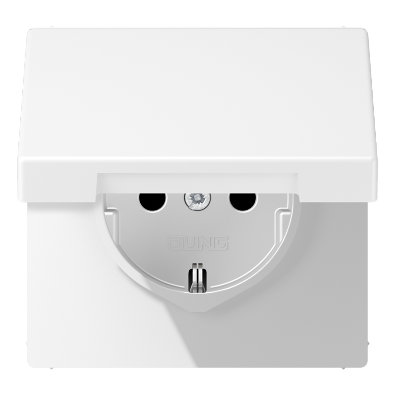 Jung LS RANGE Wall Outlet (WCD Switchgear) (European Socket) - LS1520NBFKLWWM