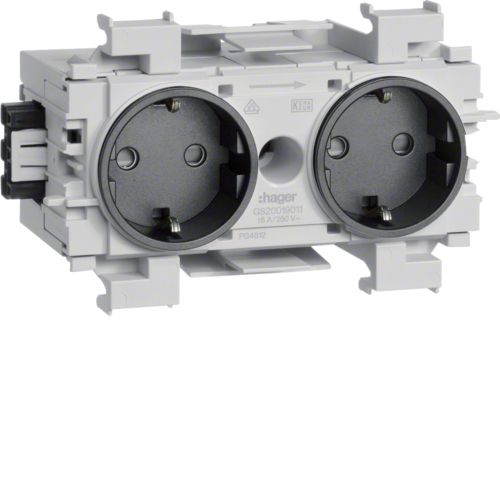 Hager Tehalit Wall Outlet Box (WCD Switchgear) (Prise européenne) - GS20019011