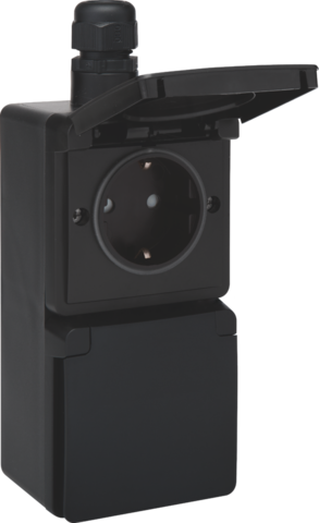 Niko New Hydro Wandcontactdoos (WCD-schakelmateriaal) (Europese Stekkerdoos) - 761-37845