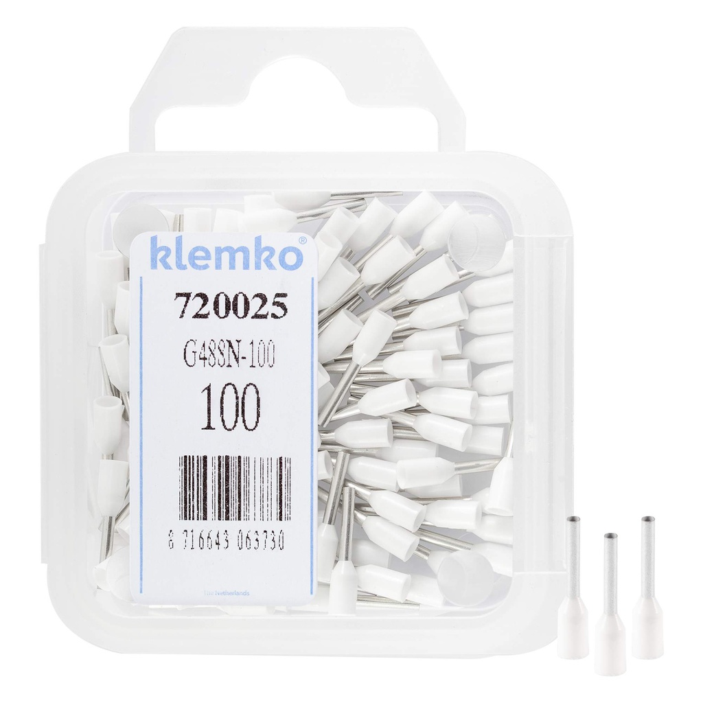 Klemko Wire End Sleeve - 720025 [100 Pieces]