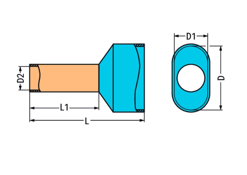 Wago Wire End Sleeve - 216-542 [500 Pièces]