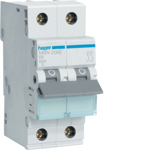 Hager MBN Circuit Breaker - MBN206E