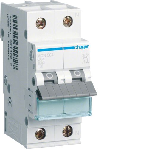 Hager MCN Circuit Breaker - MCN504