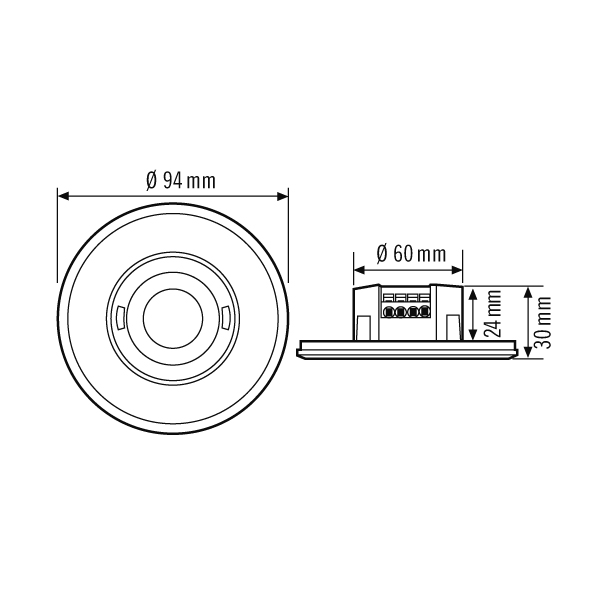 ESYLUX Bewegungsschalter flach (komplett) - EP10427886