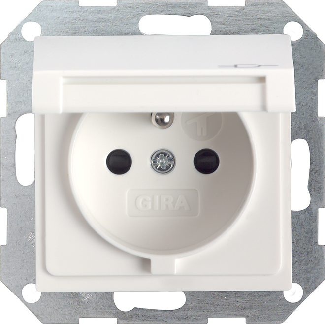 Gira System 55 Wall Socket Outlet (WCD Switchgear) - 048803