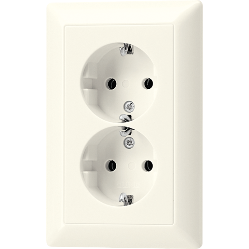 Jung AS500 Wall Outlet Box (WCD Switchgear) (European Socket) - AS5015KI