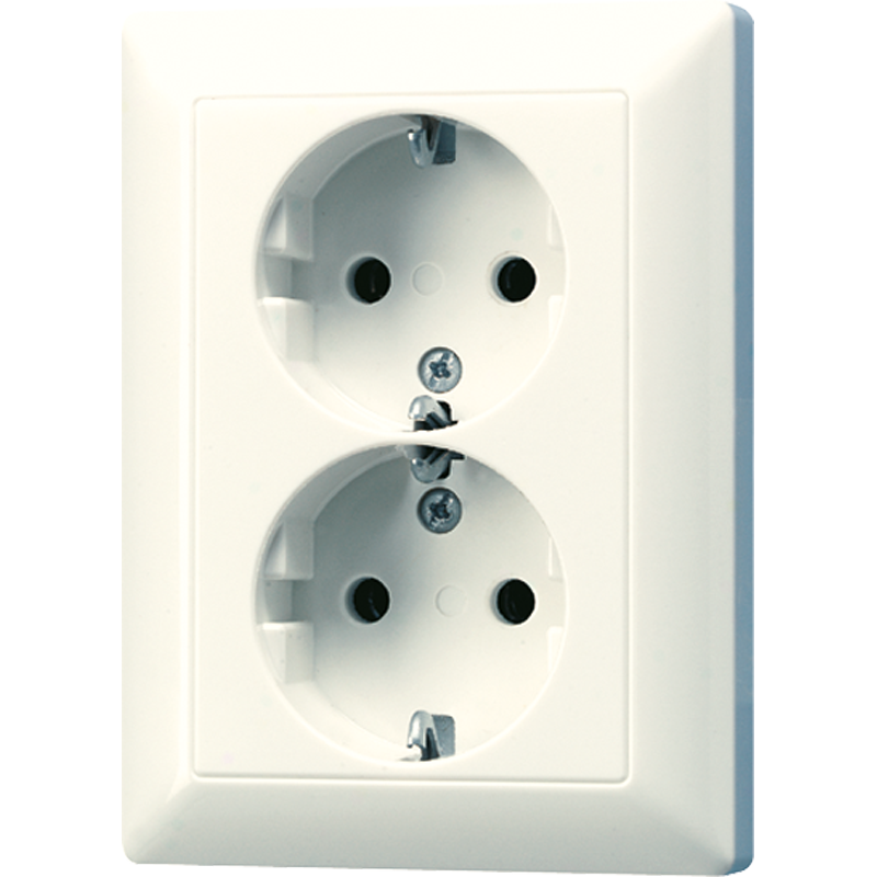 Jung AS500 Wall Outlet Box (WCD Switchgear) (Prise européenne) - AS5020NU