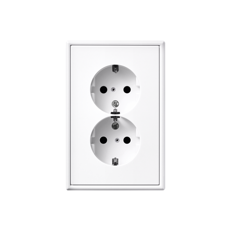Jung LS RANGE Wall Outlet (WCD Switchgear) (European Socket) - LS5015WW