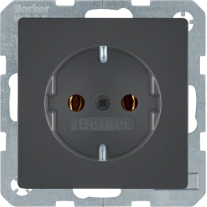Hager Berker Q.1/Q.3 Wall Outlet (WCD Switchgear) (European Socket) - 47436086