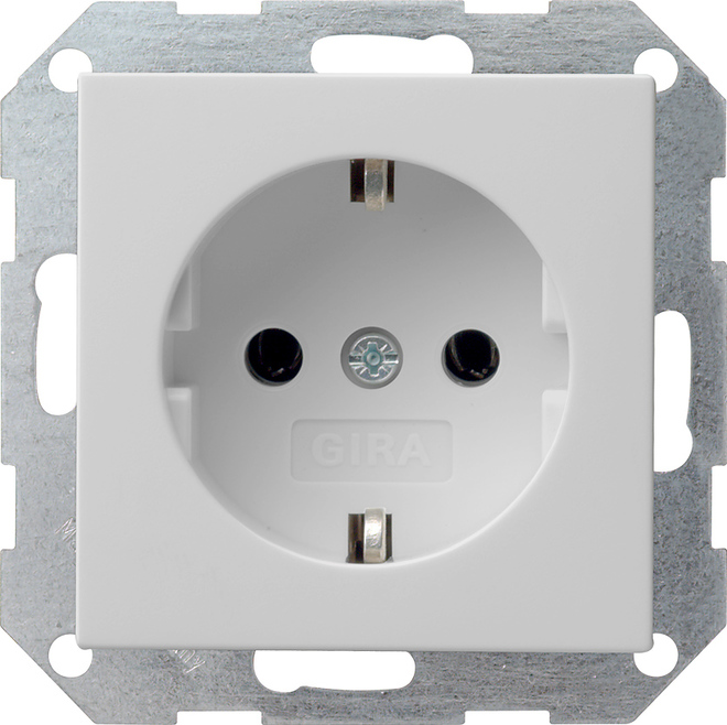 Gira System 55 Wall Socket Outlet (WCD Switchgear) - 0466015