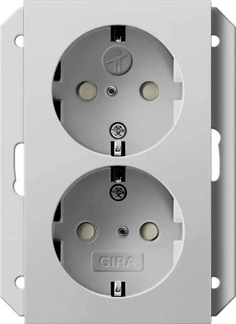 Gira System 55 Wall Socket Outlet (WCD Switchgear) - 2731015