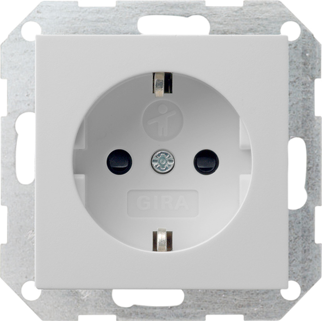 Gira System 55 Wall Socket Outlet (WCD Switchgear) - 2755015