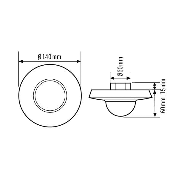 ESYLUX Interrupteur de mouvement standard (complet) - EM10425103