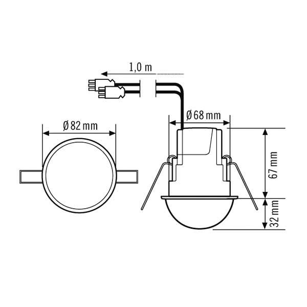 ESYLUX Compact Express Motion Switch (Complete) - EP10510700