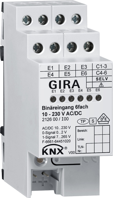 Gira KNX DIN-Rail binary Input Bus System - 212600