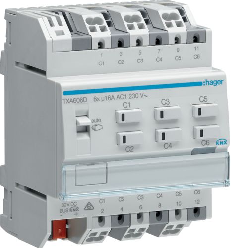 Sistema de bus de actuador de interruptor Hager - TXA606D