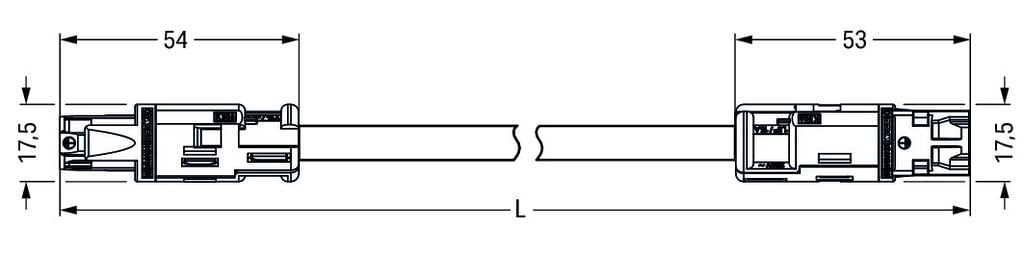 Wago Patch Cord Adjustable Building Installation - 774-9973/006-705