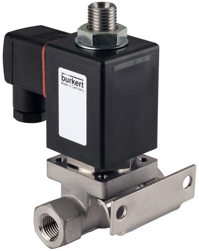 Solenoid Valve 3/2 Mixing G1/4'' Stainless steel PTFE 0-2bar/29psi 24VDC Vacuum 0355 20838