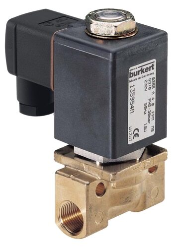 Solenoid Valve G1/4'' NC Brass PTFE 0-5bar/73psi 240VAC Vacuum Oxygen Fat/Oil Free 255 157272