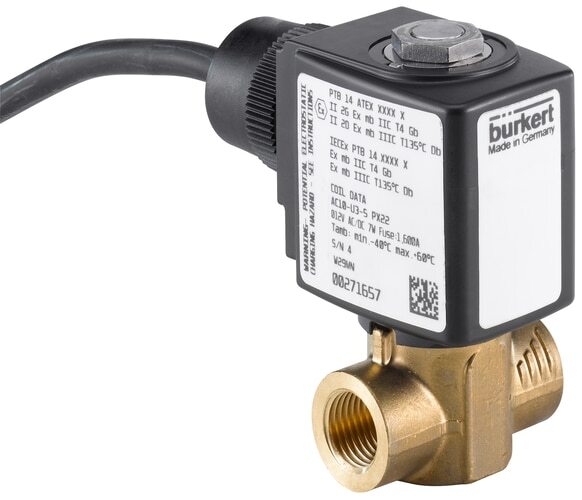 Electroválvula G3/8'' NC Latón EPDM 0-16bar/232psi 230VAC/DC ATEX 6240 20029615