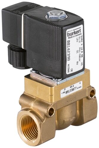 Solenoid Valve G1/2'' NC Brass PTFE 1-50bar/15-725psi 24VDC 5404 20039204