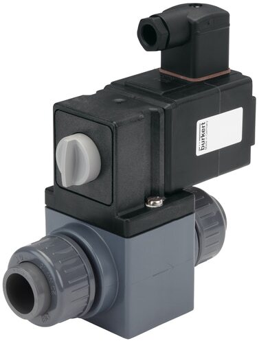 Solenoid Valve 3/2 Diverting G1/2'' PVC FKM 0-1bar/15psi 110VAC Vacuum 0131 20639