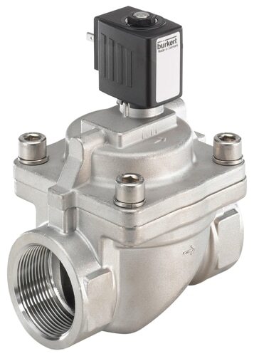 Solenoid Valve G1/2'' NC Stainless steel NBR 0.2-16bar/3-232psi 230VAC Anti-Waterhammer Oxygen Fat/Oil Free 6281 242500