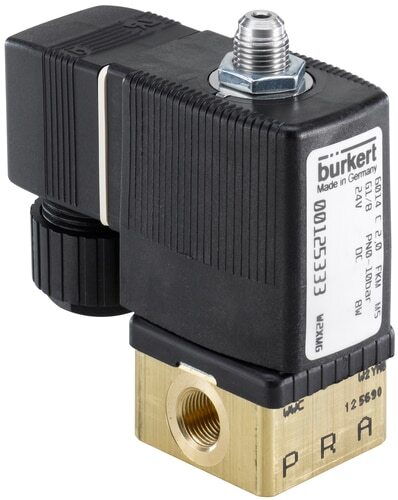 Solenoid Valve 3/2 NC G1/4'' Brass FKM 0-10bar/145psi 24VAC/DC ATEX 6014 351970