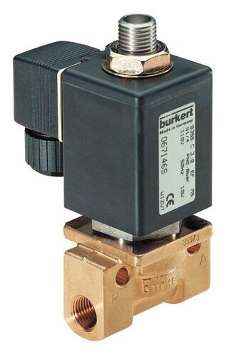 Solenoid Valve 3/2 NC G1/4'' Brass PTFE 0-8bar/116psi 110VAC Vacuum 0355 67146