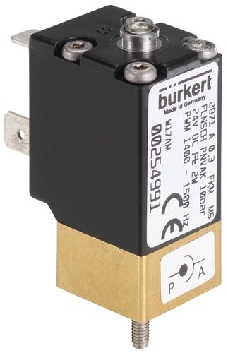 Solenoid Valve 20x20 mm SFB flange NC Brass EPDM -1-8bar/-15-116psi 24VDC 2871 20001480