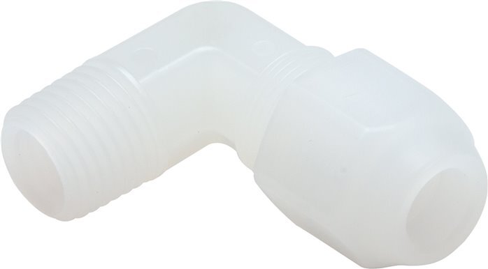 10x12mm & R3/8'' Raccord coudé en PP avec filetage mâle 10bar/145psi [2 Pièces]