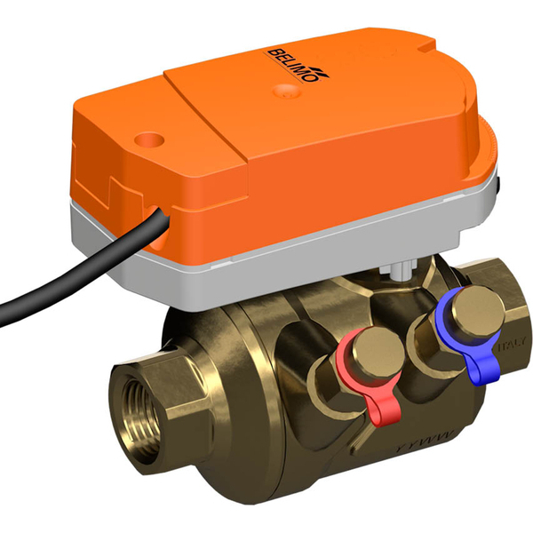 Belimo PI Zonenventil Rp1/2 Kvs0.21 24VAC/DC 75s 2/3-Punkt 1Nm IP40 Messanschlüsse C215QPT-B/CQ24A