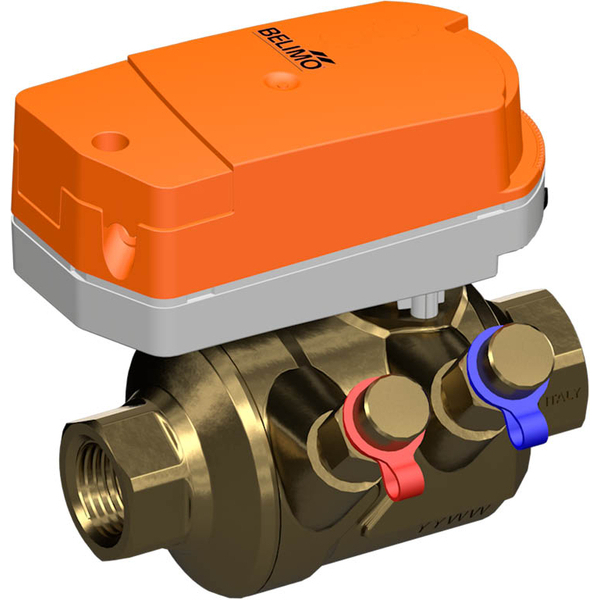 Belimo PI Zonenventil Rp1/2 Kvs0.21 24VAC/DC 75s MP-Bus 1Nm IP40 Klemme Messanschlüsse C215QPT-B/CQ24A-MPL-T